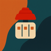 Bright red tiered energy dome above cream Kanban board with squares on curvilinear orange-to-teal background